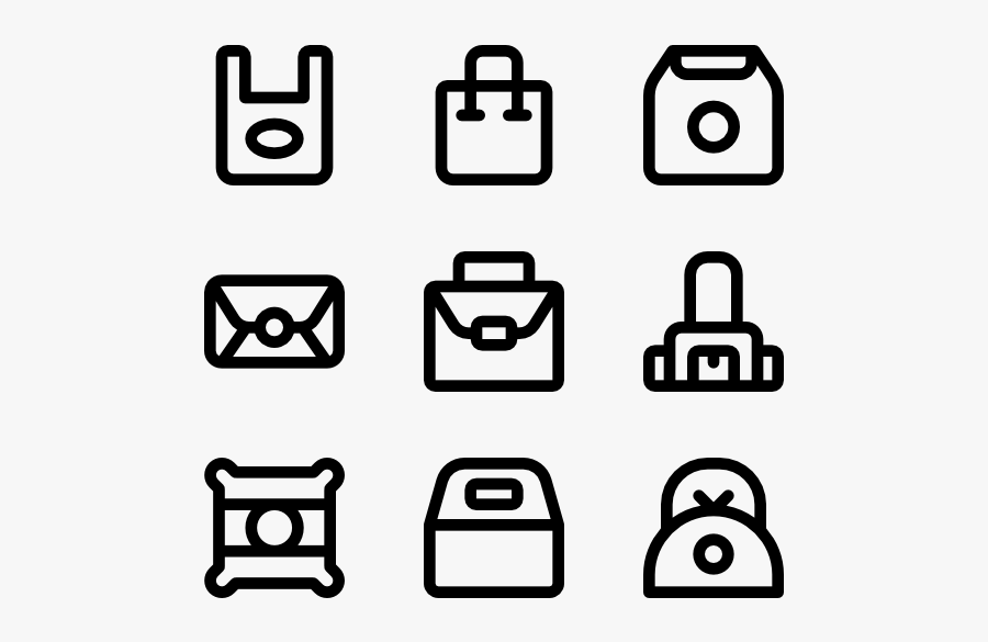 Bags And Packages - Press Icons, Transparent Clipart