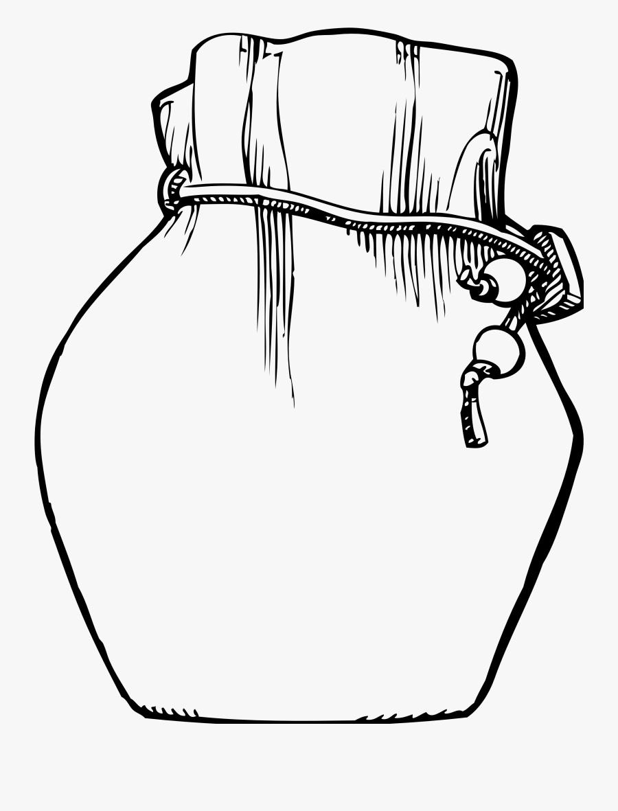 Pouch Black And White, Transparent Clipart