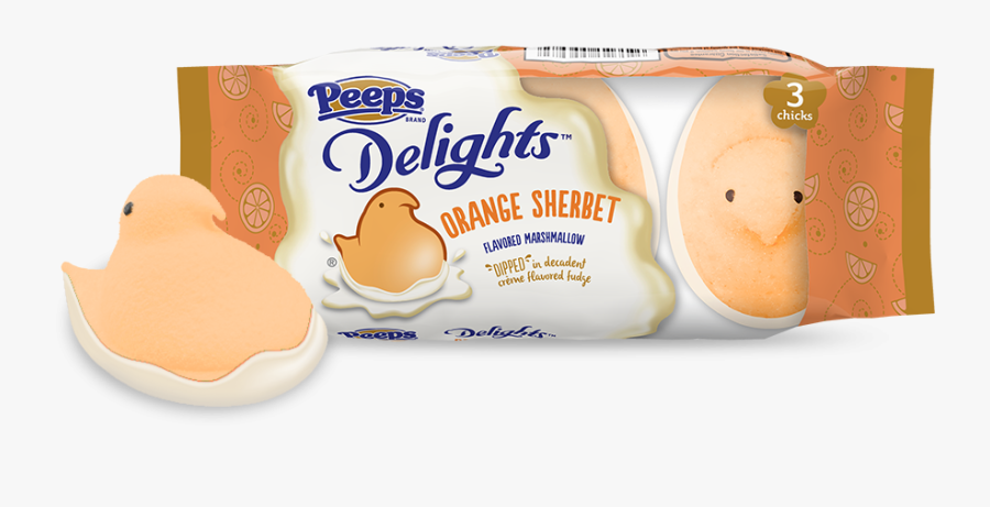 Orange Sherbet Peeps - Peep Delights, Transparent Clipart