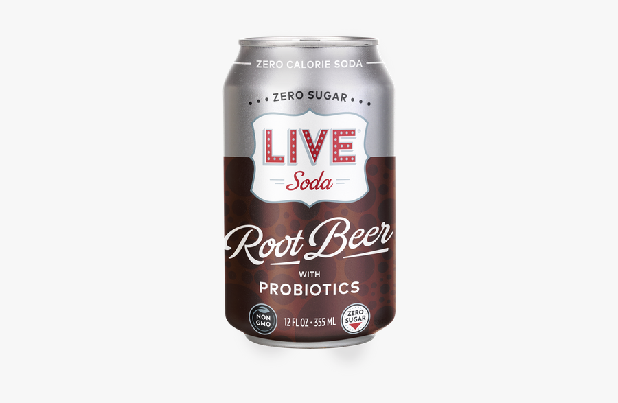 Live Ps Can Rootbeer - Live Soda Probiotics, Transparent Clipart