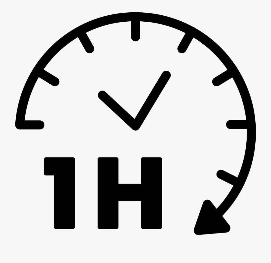Simple Clock Vector Clipart , Png Download - Clock Black And White Clipart, Transparent Clipart