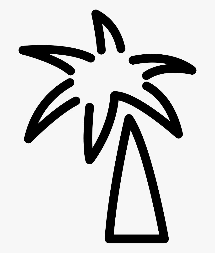 Palm Tree Doodle Svg Png Icon Free Download - Doodle Palm Tree Png, Transparent Clipart