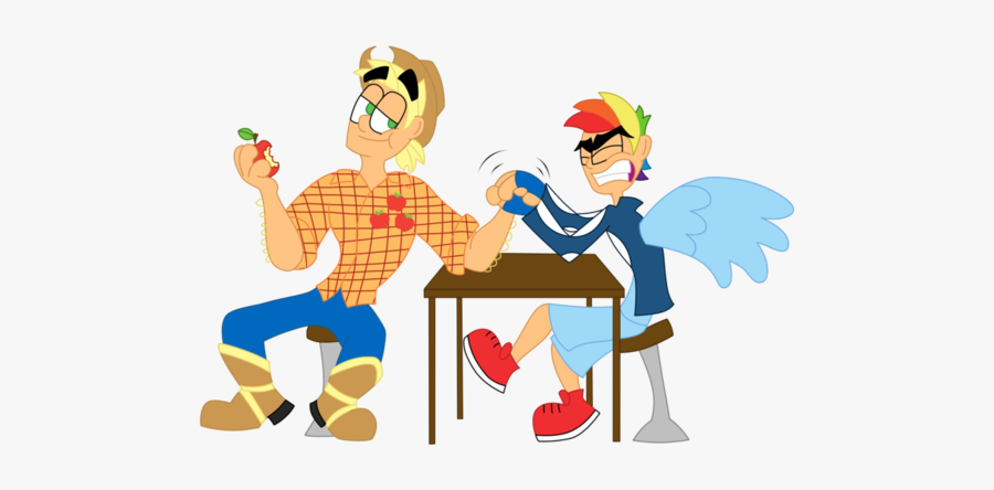 Rainbow Blitz Y Applejack, Transparent Clipart