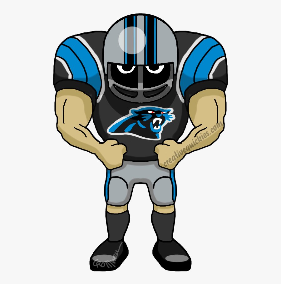 Charlotte North Carolina Panthers Cartoons Of Your - Panthers Football Player Clipart, Transparent Clipart
