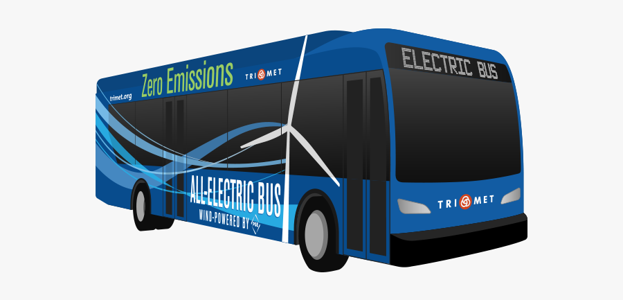 Trimet Hybrid Bus Graphic, Transparent Clipart