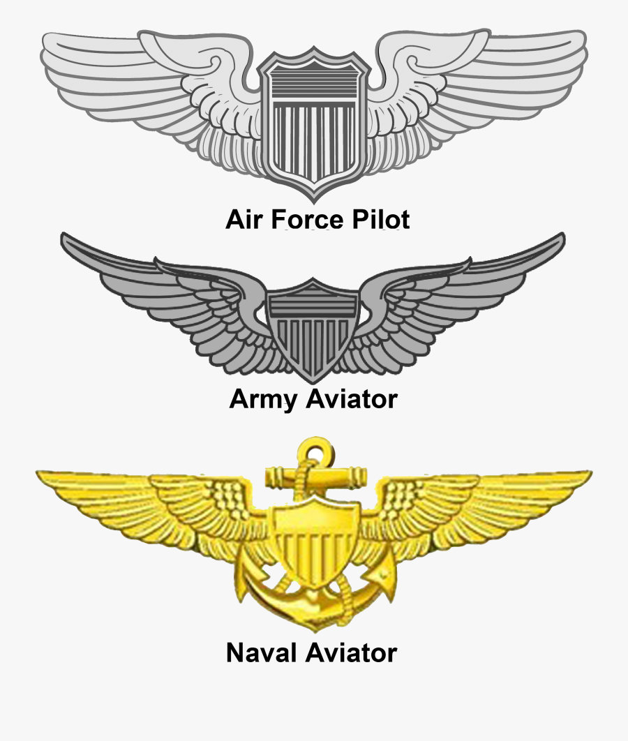 Aviation Wings - Air Force Pilot Badge, Transparent Clipart