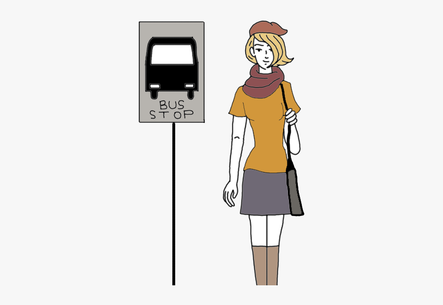 Bus Into The City - Cartoon, Transparent Clipart