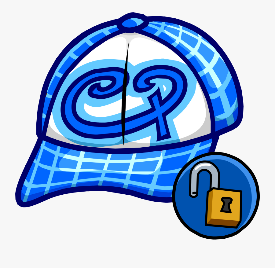 Clipart Blue Baseball Cap Backwards - Club Penguin Cp Cap, Transparent Clipart