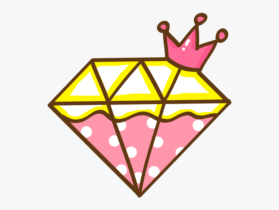 #diamond #princess #crown #pink #freetoedit #귀여운 #可愛い - Desenhos Kawaii De Diamante, Transparent Clipart