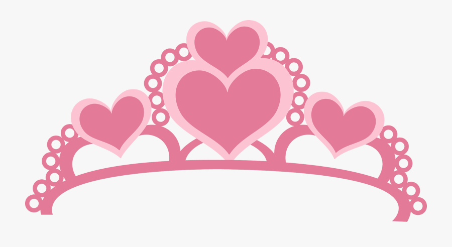 Transparent Disney Princess Crown Png - Heart Princess Crown Clipart, Transparent Clipart