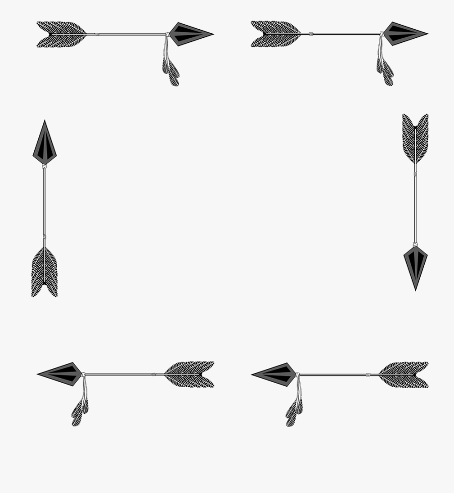 Tribal Arrow Frame Rectangular - Arrow Frame Png, Transparent Clipart