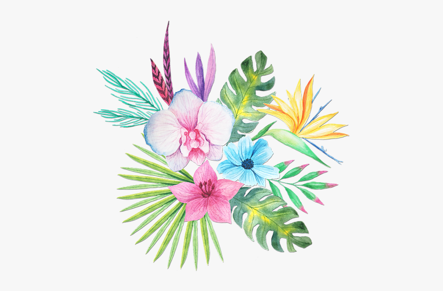 Tropical Watercolor Flower Png, Transparent Clipart