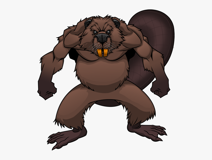 Wood Badge Course Beaver Cartoon Standing With Arms - Beaver Wood Badge Critters, Transparent Clipart