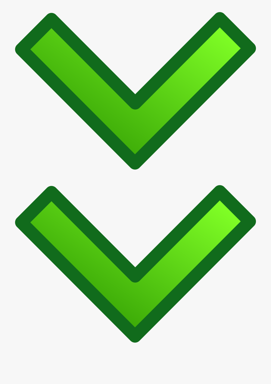 Green Double Arrows Set Clip Art - Down Green Arrow Gif, Transparent Clipart