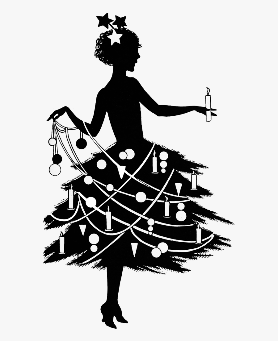 Christmas Silhouette Free Clip Art, Transparent Clipart