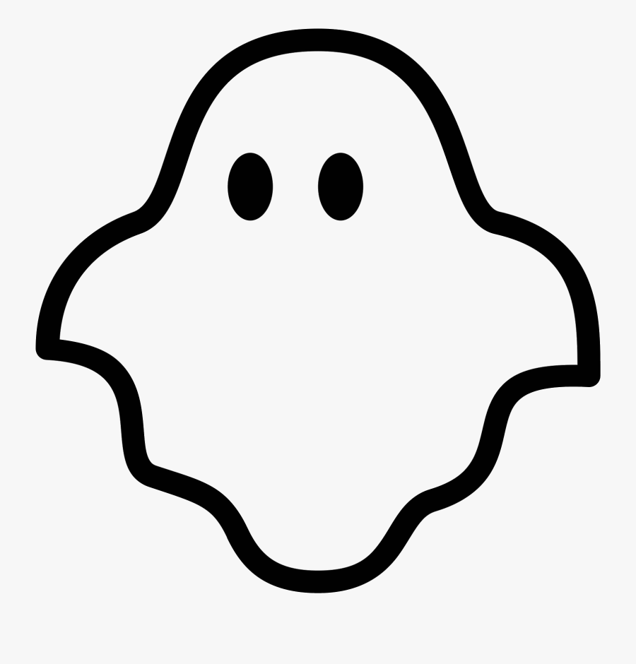 It"s An Icon Of A Ghost, Like The Kind People Dress - Cartoon Ghost No Background, Transparent Clipart