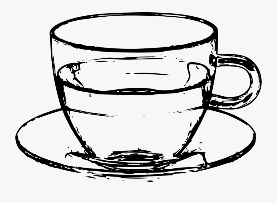 Drawn Coffee Vector Png - Cup Plate Clip Art, Transparent Clipart