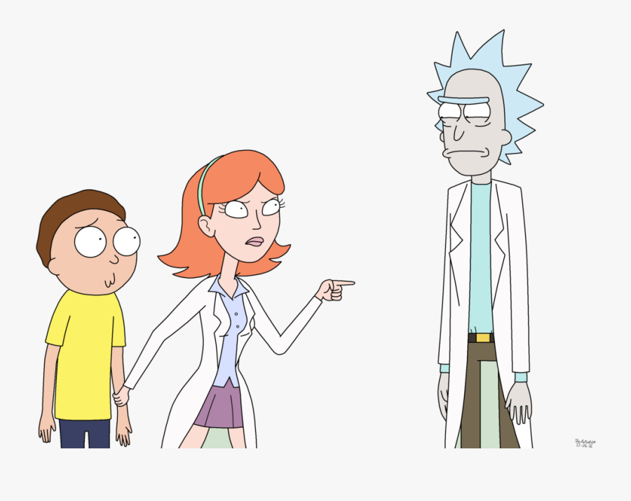 Rick Clipart Full Body - Rick And Morty And Jessica, Transparent Clipart