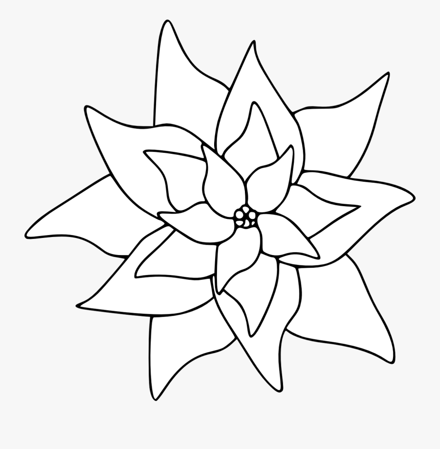 Poinsettia Clipart Paper Plate - Christmas Poinsettia Flower Clipart, Transparent Clipart