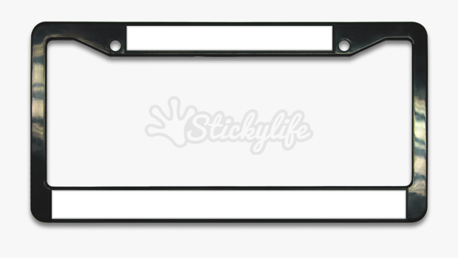 Black Plastic License Plate Frame - Licence Plate Png, Transparent Clipart