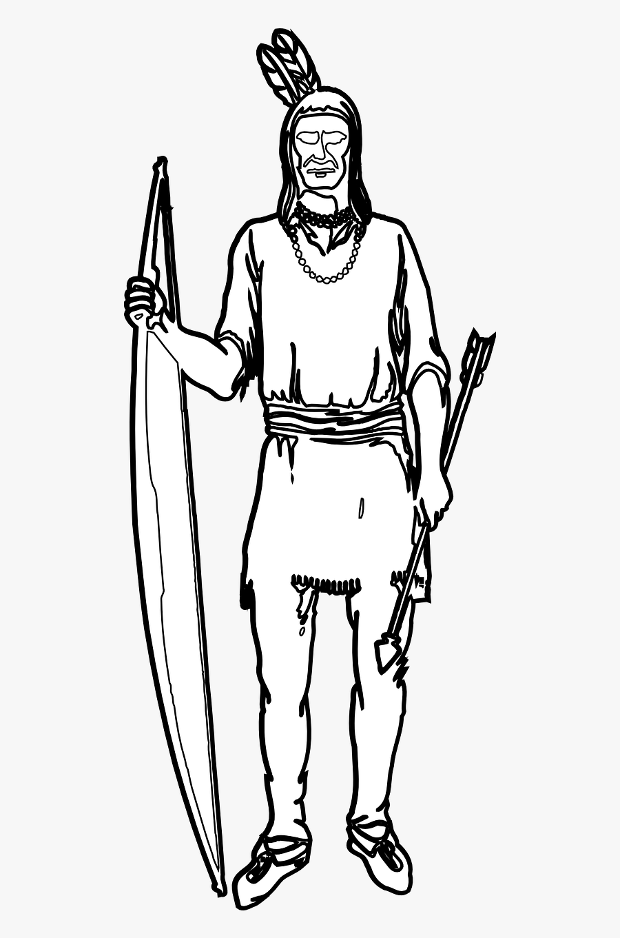 Indian, Bow, Arrow, Native American, Tribe - Massachusetts Seal Vector Free, Transparent Clipart