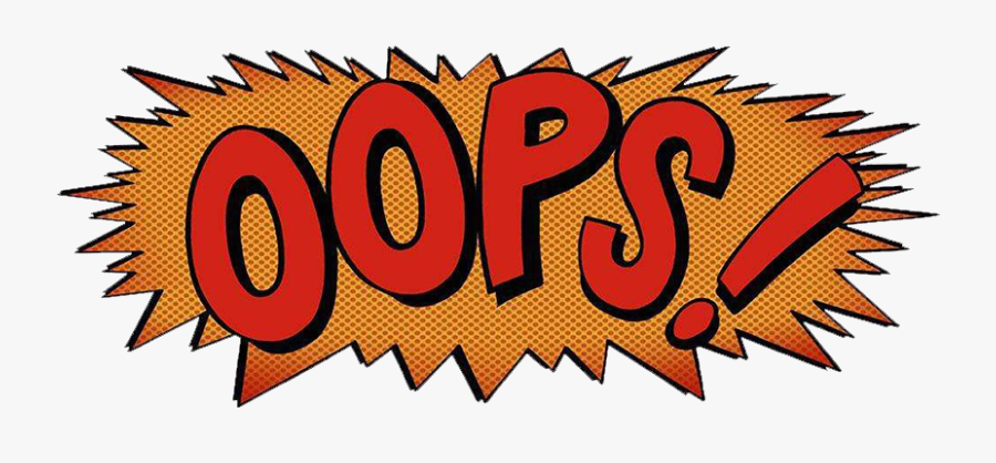 Oops Clipart Onomatopoeia - Exclamation Mark Comic Png, Transparent Clipart
