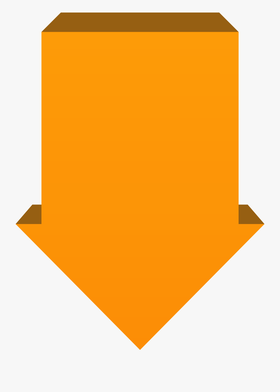 Orange Arrow Down Png Transparent Clip Art Image - Down Arrow Clipart Transparent, Transparent Clipart