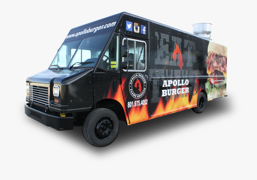 Transparent Food Truck Clipart - Van, Transparent Clipart