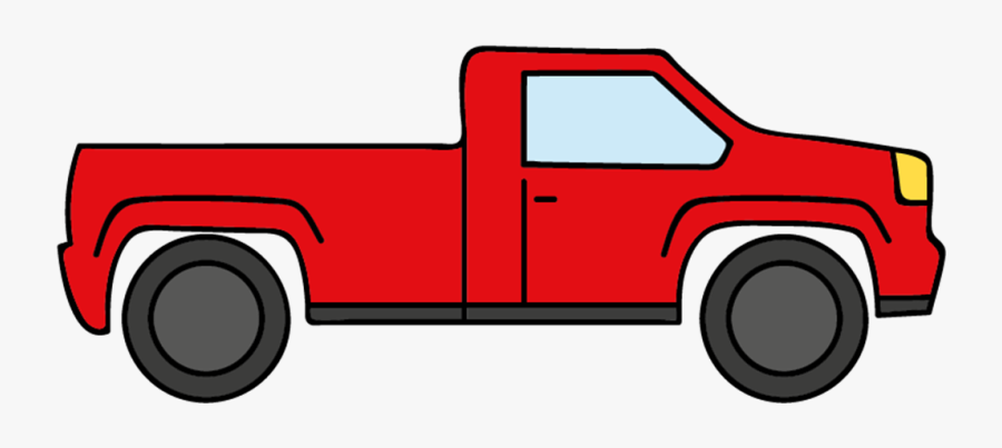 Transparent Flatbed Truck Png - Cartoon Red Truck, Transparent Clipart