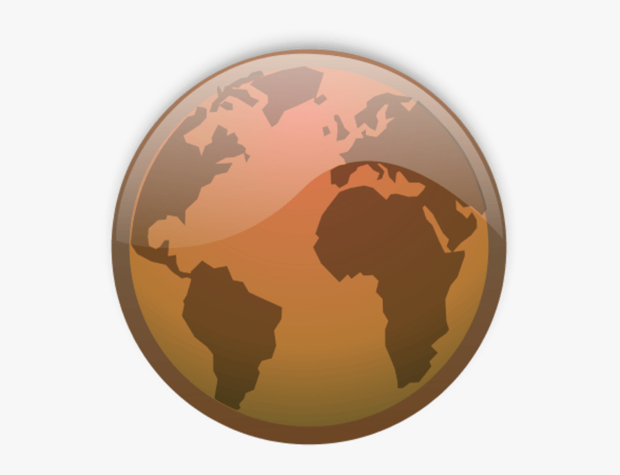 Shiny Earth Globe - Mapa Brasil E França, Transparent Clipart