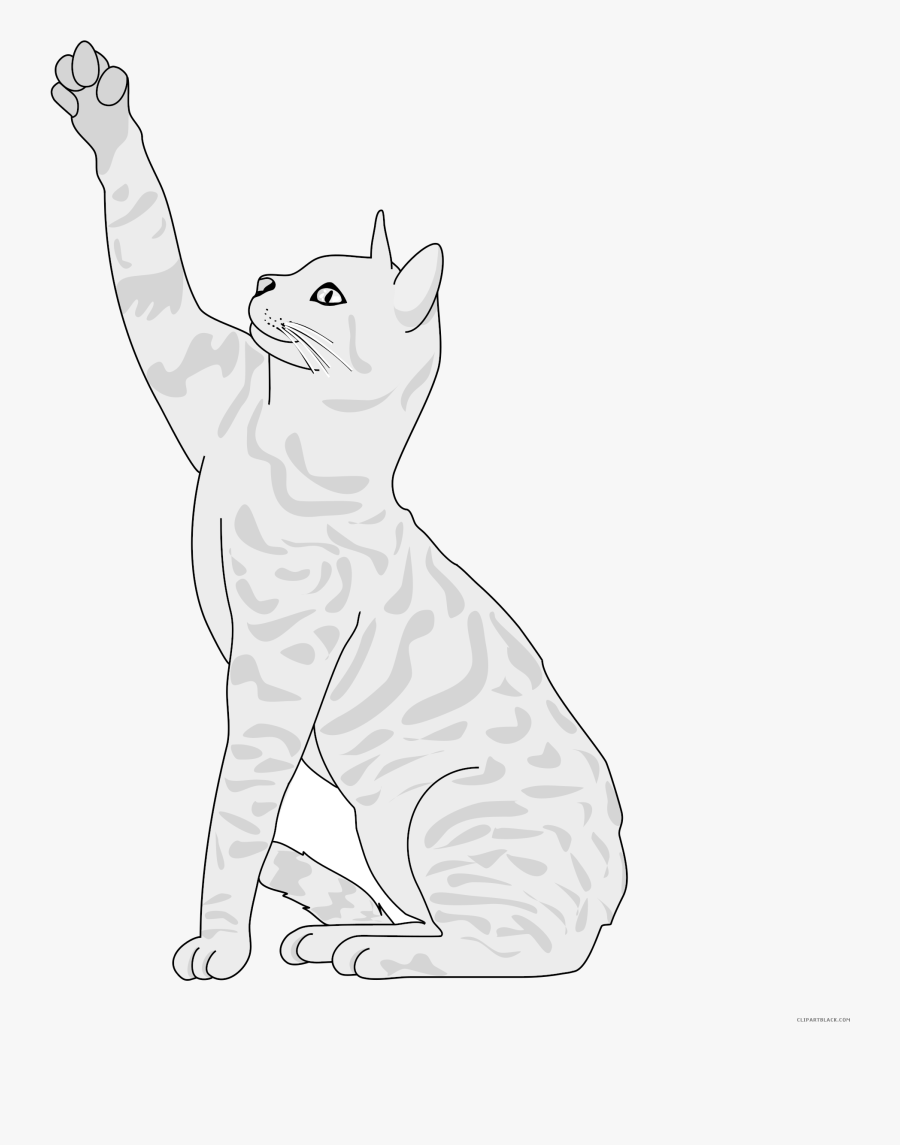 Tabby Cat Clipart Cat Tail - Cat Yawns, Transparent Clipart
