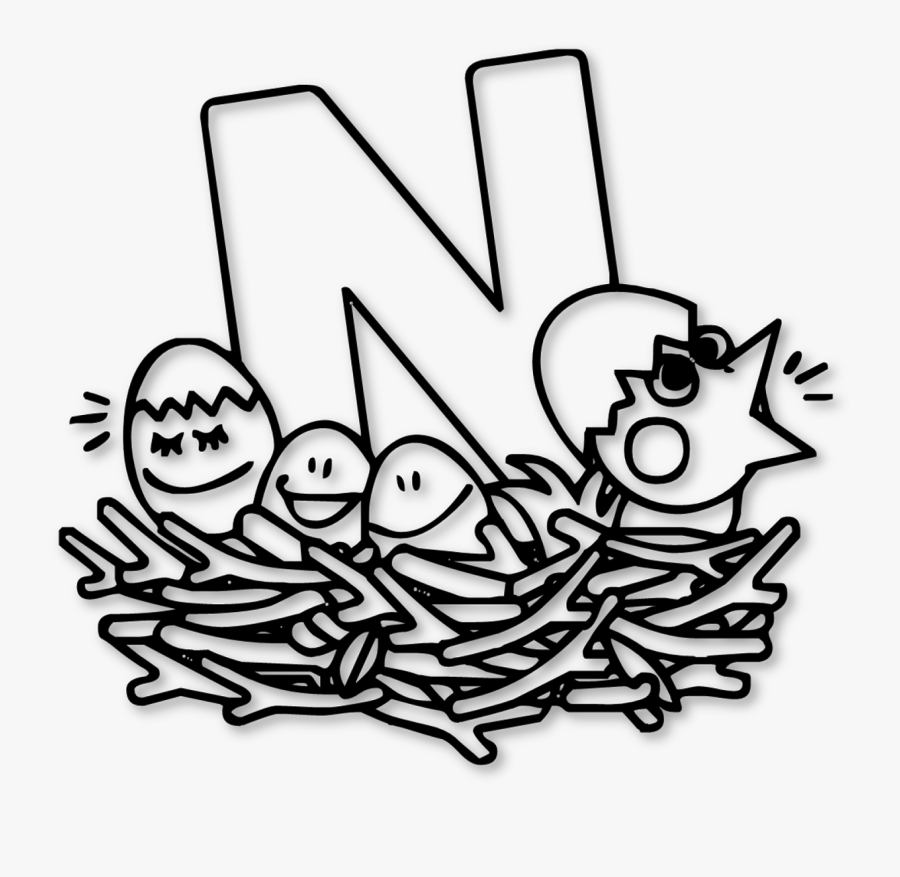 Letter N For Colouring, Transparent Clipart