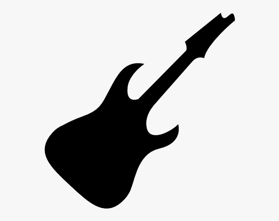 Electric Guitar Thumb Silhouette Clip Art - Guitarra Electrica Icono Png, Transparent Clipart