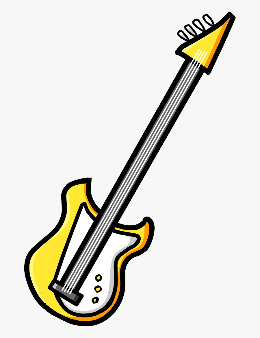 Clipart Guitar Bass Guitar - Club Penguin Bass Guitar, Transparent Clipart