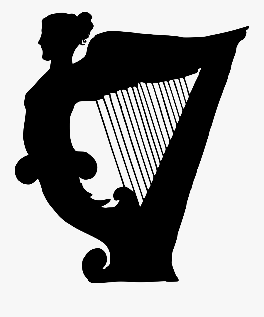 Clipart - Silhouette Harp Png, Transparent Clipart