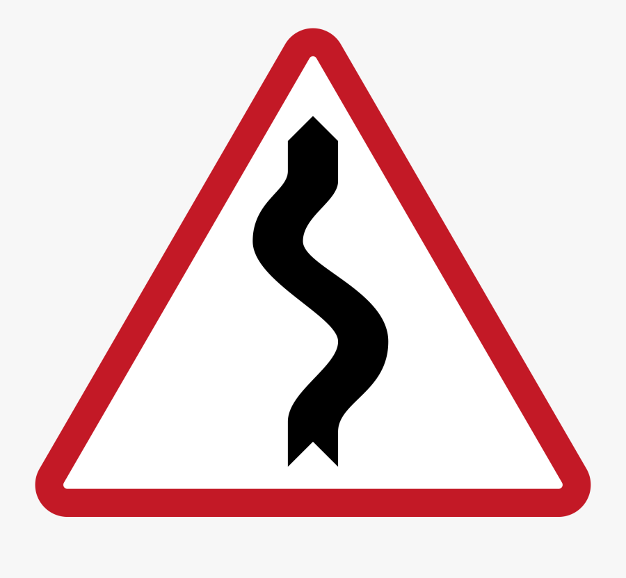 Transparent Curvy Road Clipart - Traffic Signs In The Philippines, Transparent Clipart
