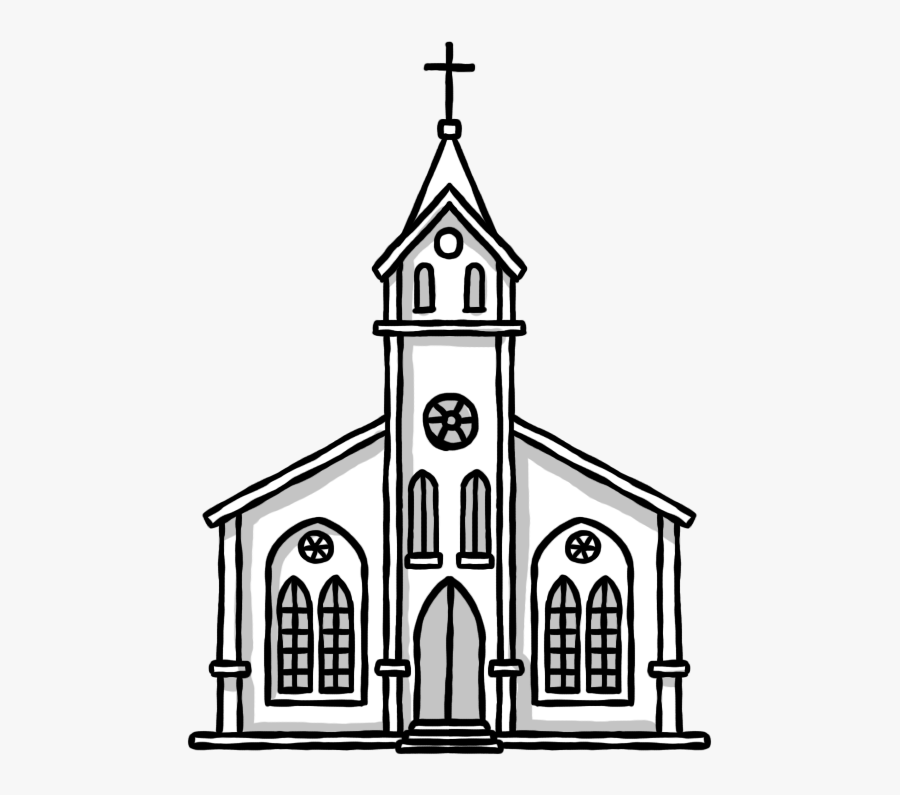 Church Hand-painted Drawing Chapel Png Image High Quality - Medieval Church Drawing, Transparent Clipart