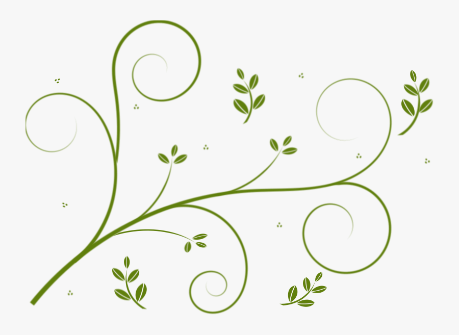 Winding Lines And Leaves - Pink Vines Clipart, Transparent Clipart