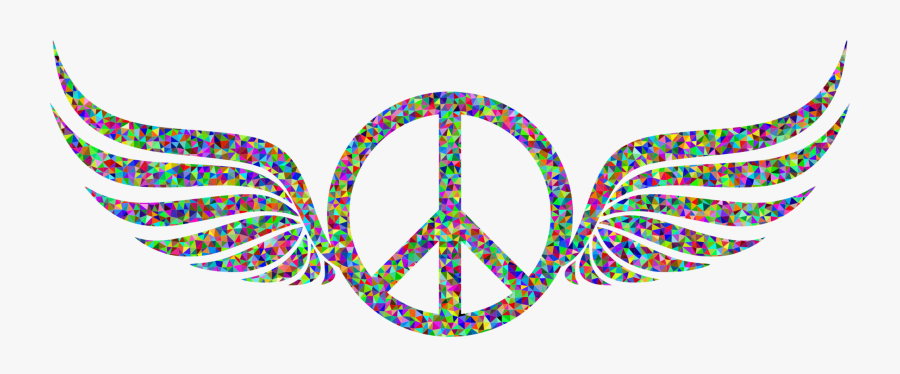 Symbol,peace,peace Symbols - Peace Sign With Wings, Transparent Clipart