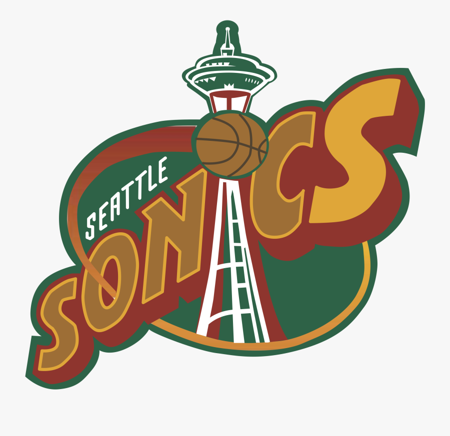 Seattle Vector Cartoon - Seattle Supersonics 90s Logo, Transparent Clipart