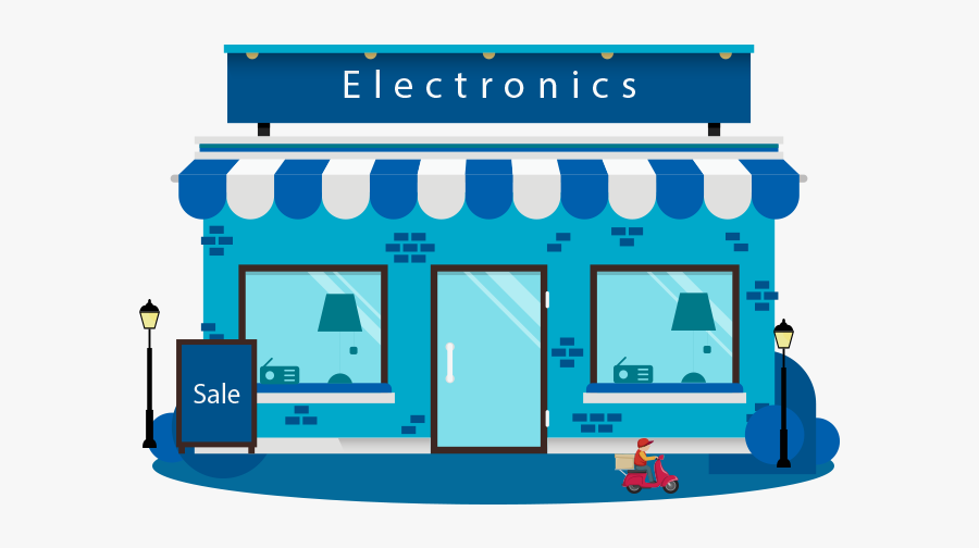 Point Of Sale Software - Electronic Shop Hd Image In Cartoon, Transparent Clipart