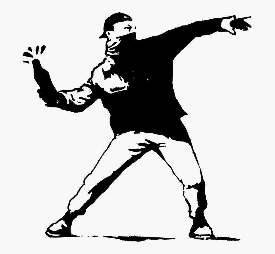 Standing,human Behavior,performing Arts - Man Throwing Molotov Cocktail, Transparent Clipart