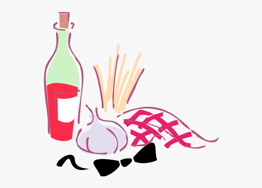 Food Picnic With Wine - Italian Dinner Clip Art, Transparent Clipart