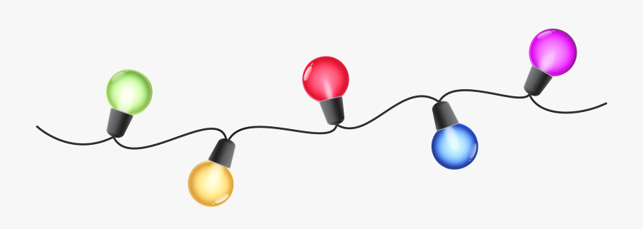 Christmas Lights Light Template Clip Art Transparent - Christmas String Light Clipart Png, Transparent Clipart