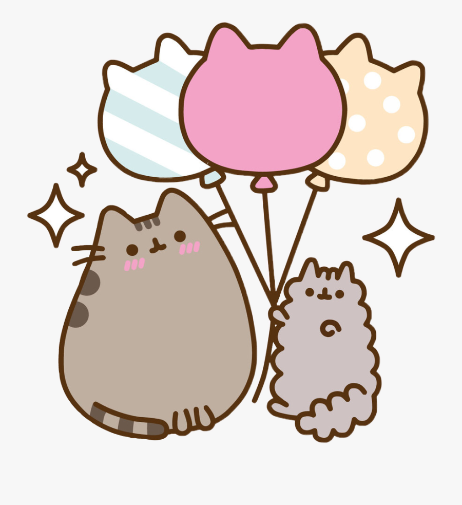 Fast Food Cat Sticker By Pusheen Clipart - Pusheen Cat And Stormy, Transparent Clipart