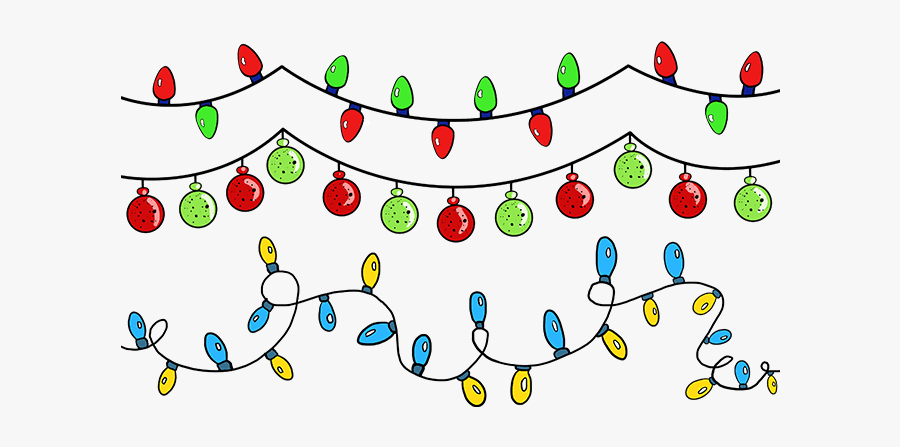 How To Draw Christmas Lights - Draw Christmas Lights Easy, Transparent Clipart