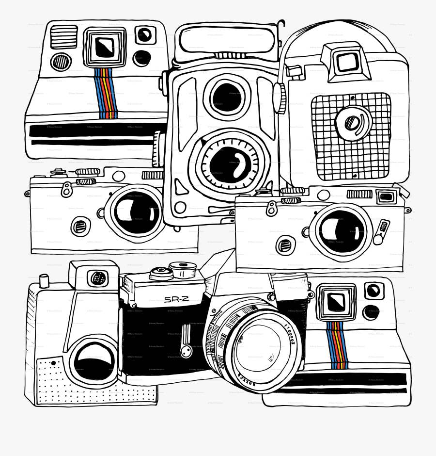 Transparent Vintage Camera Png - Single-lens Reflex Camera, Transparent Clipart