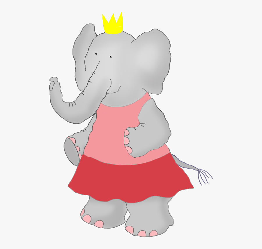 Cartoon Elephant Princess - Elephant Princess Cartoon, Transparent Clipart