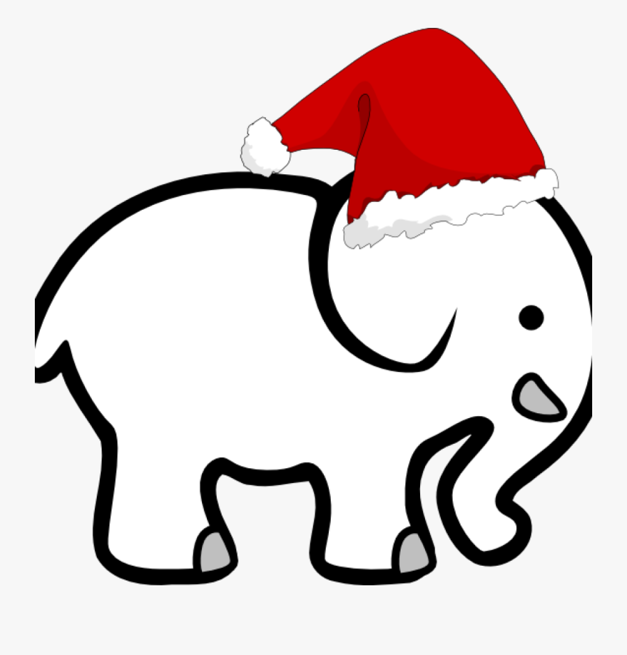 White Elephant Clip Art Happy Birthday Clipart Hatenylo - White Elephant Santa, Transparent Clipart