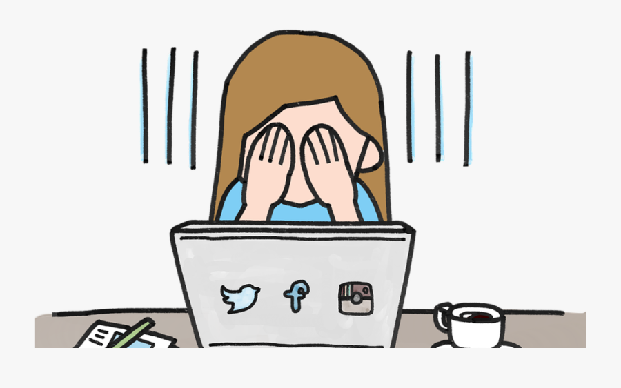 Worry Clipart Insecure - Cyber Bullying Cartoon Png, Transparent Clipart